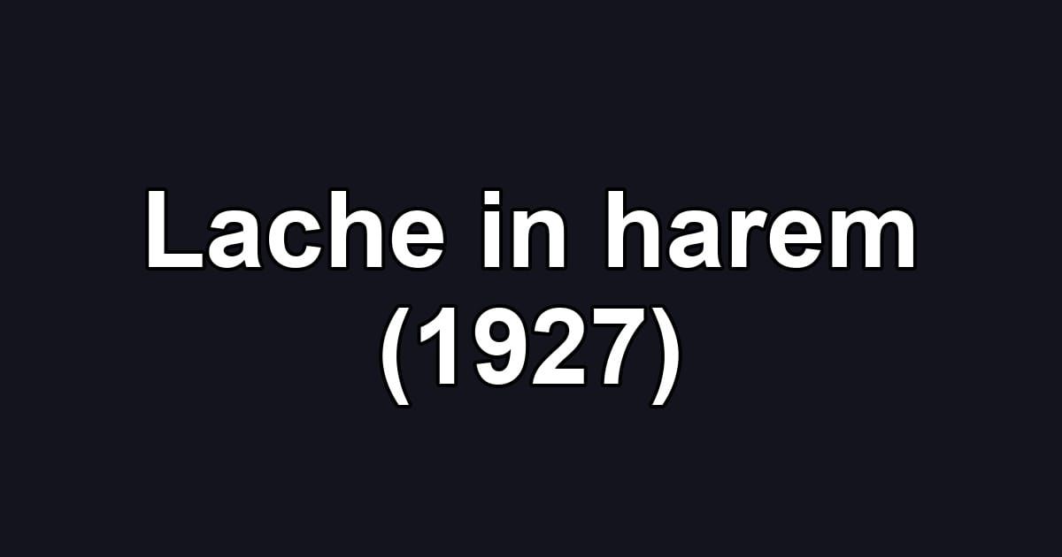 Lache in harem (1927)