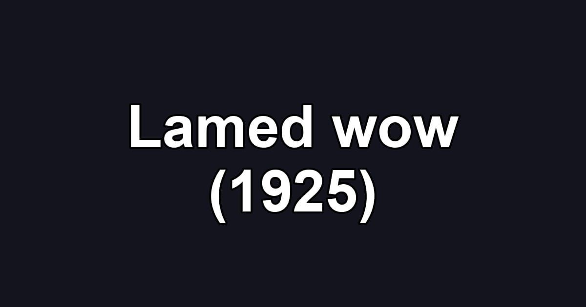 Lamed wow (1925)