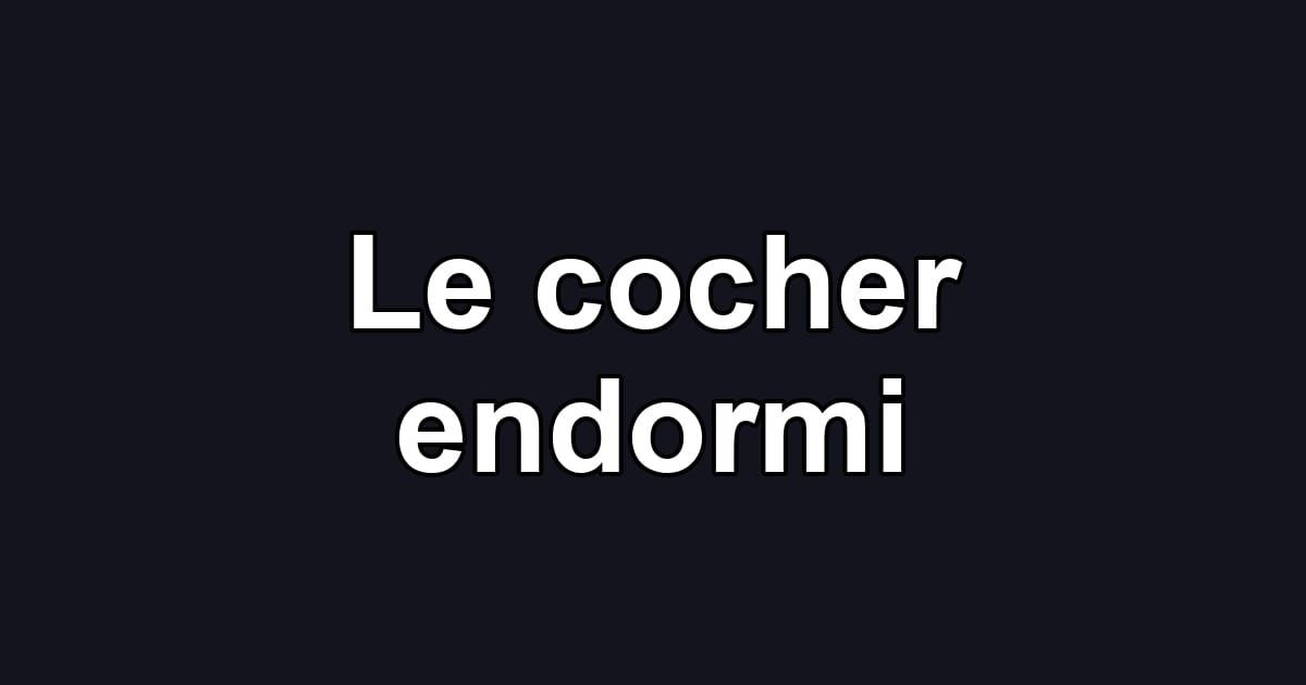 Le cocher endormi