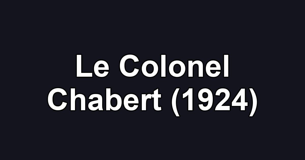 Le Colonel Chabert (1924)