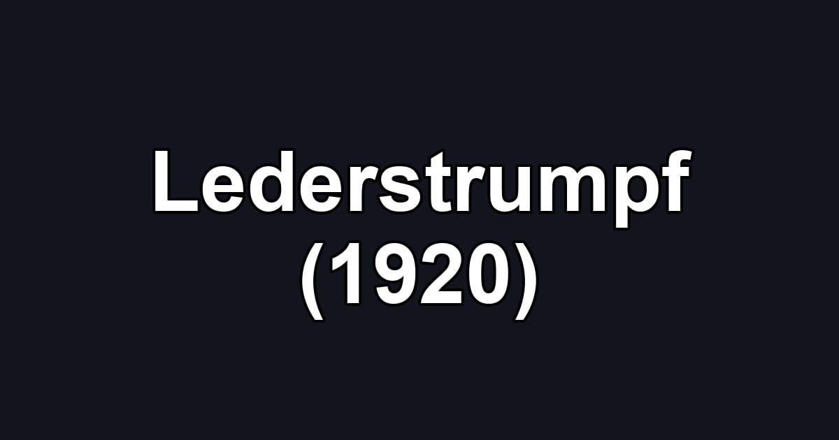 Lederstrumpf (1920)