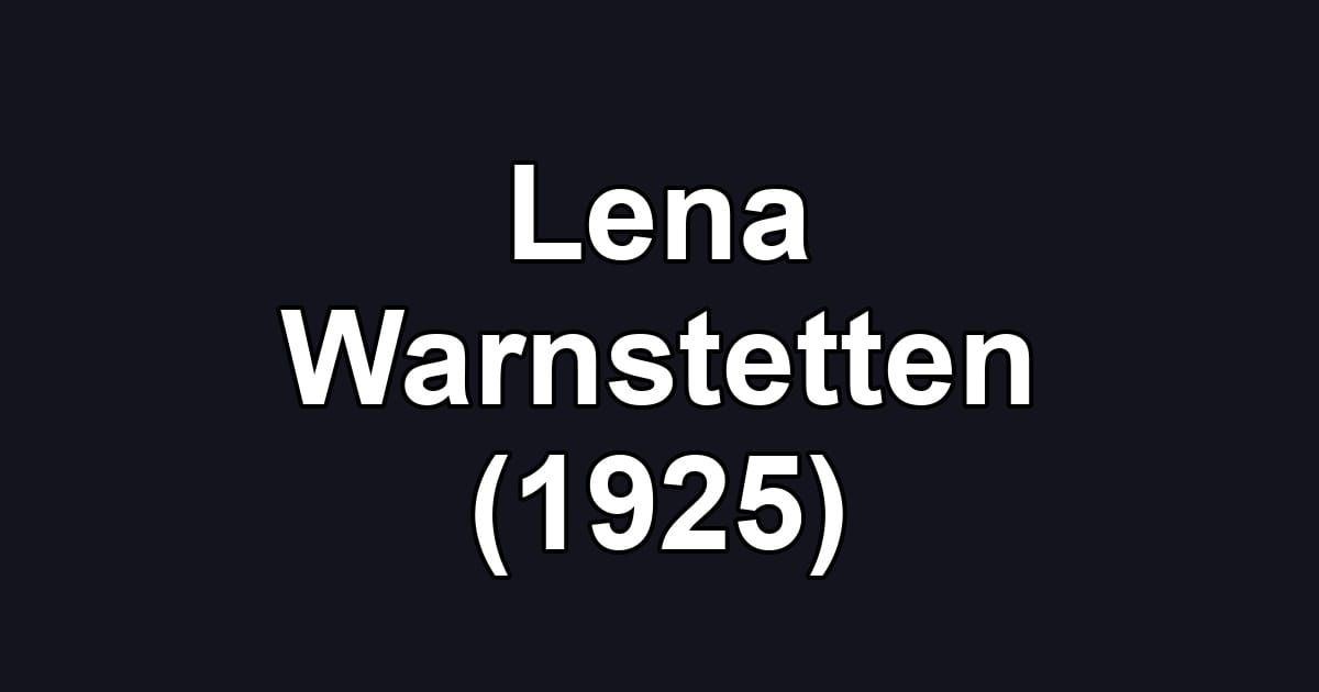 Lena Warnstetten (1925)