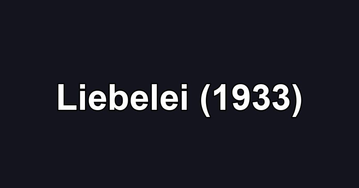 Liebelei (1933)