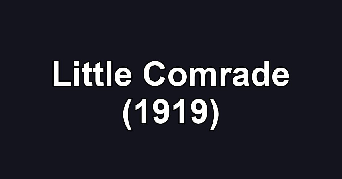 Little Comrade (1919)