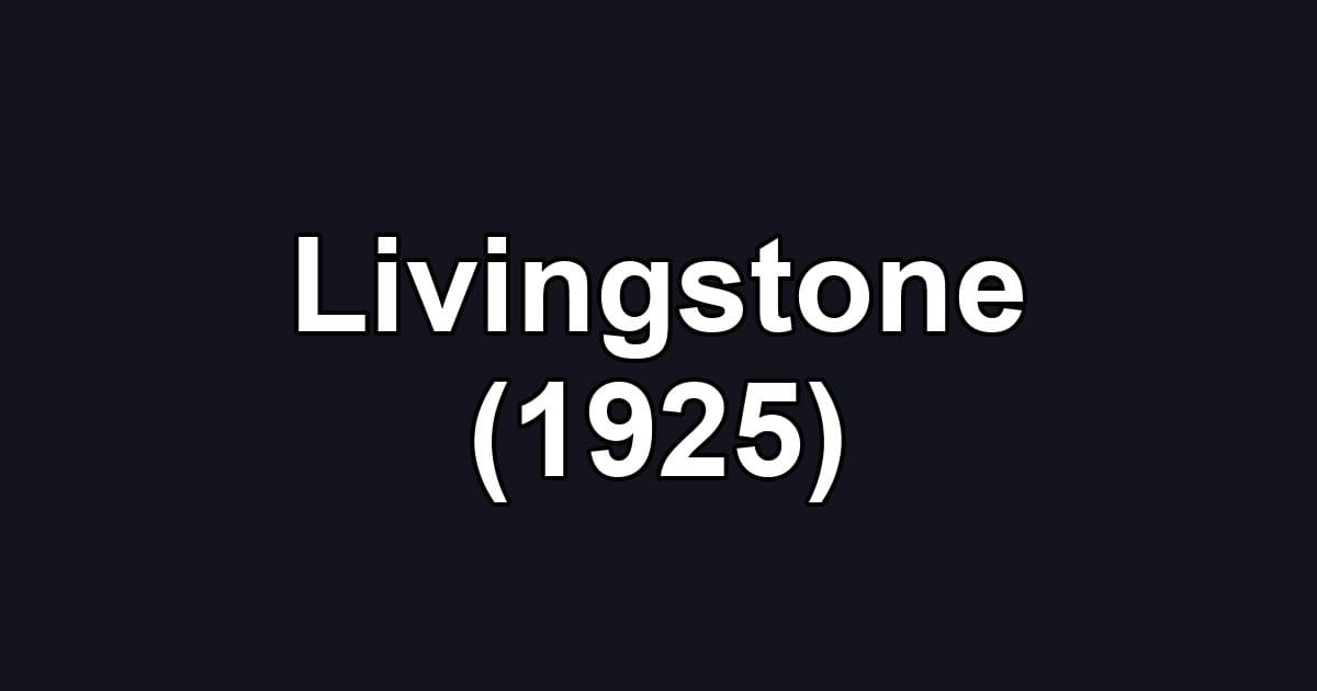 Livingstone (1925)