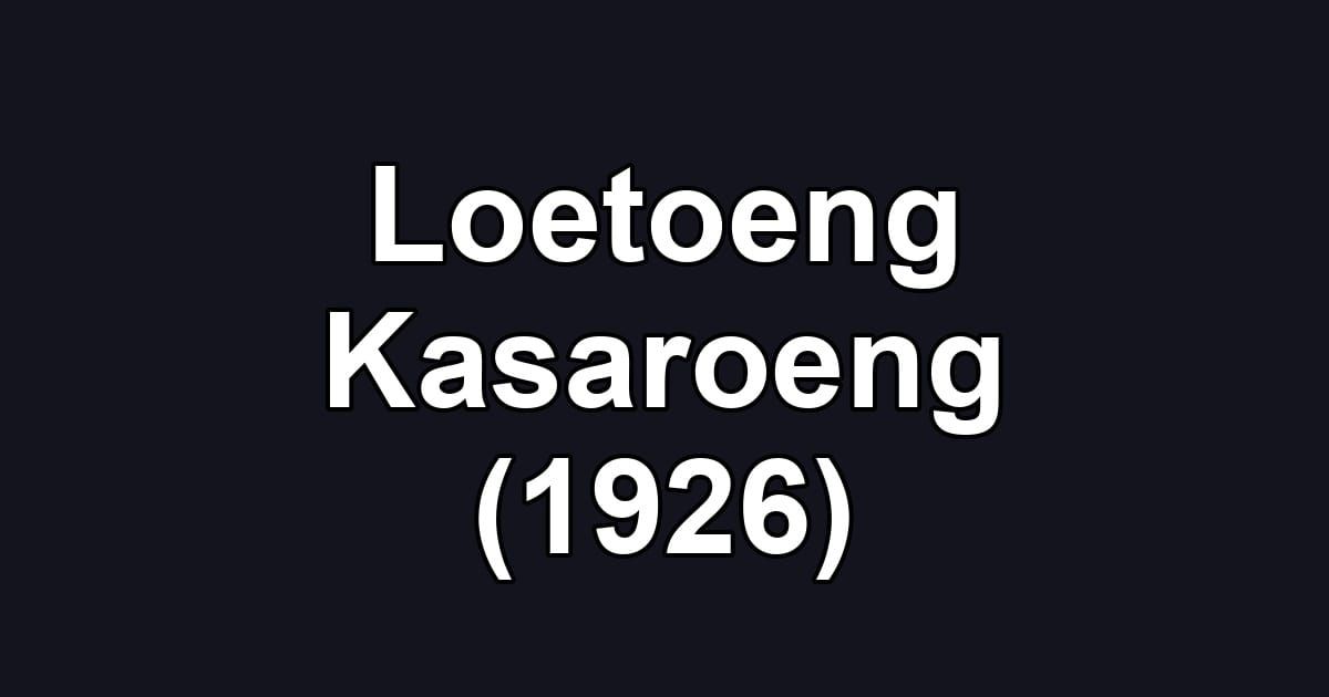 Loetoeng Kasaroeng (1926)