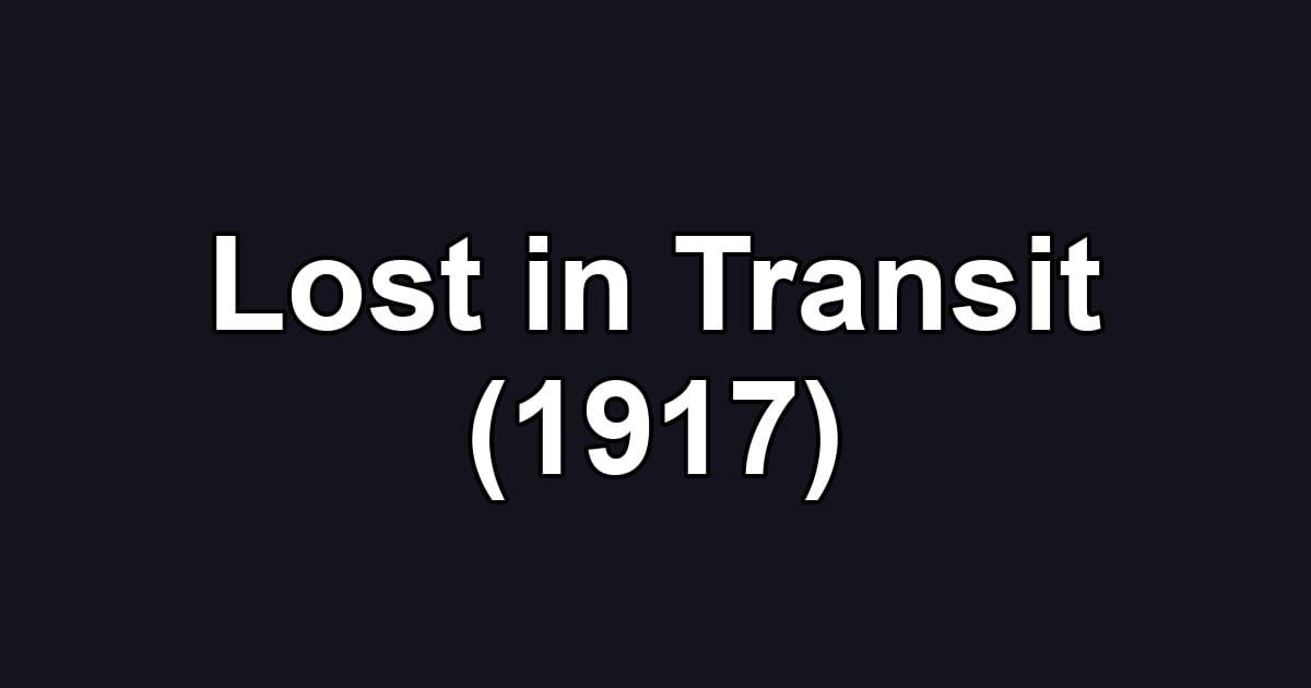 Lost in Transit (1917)