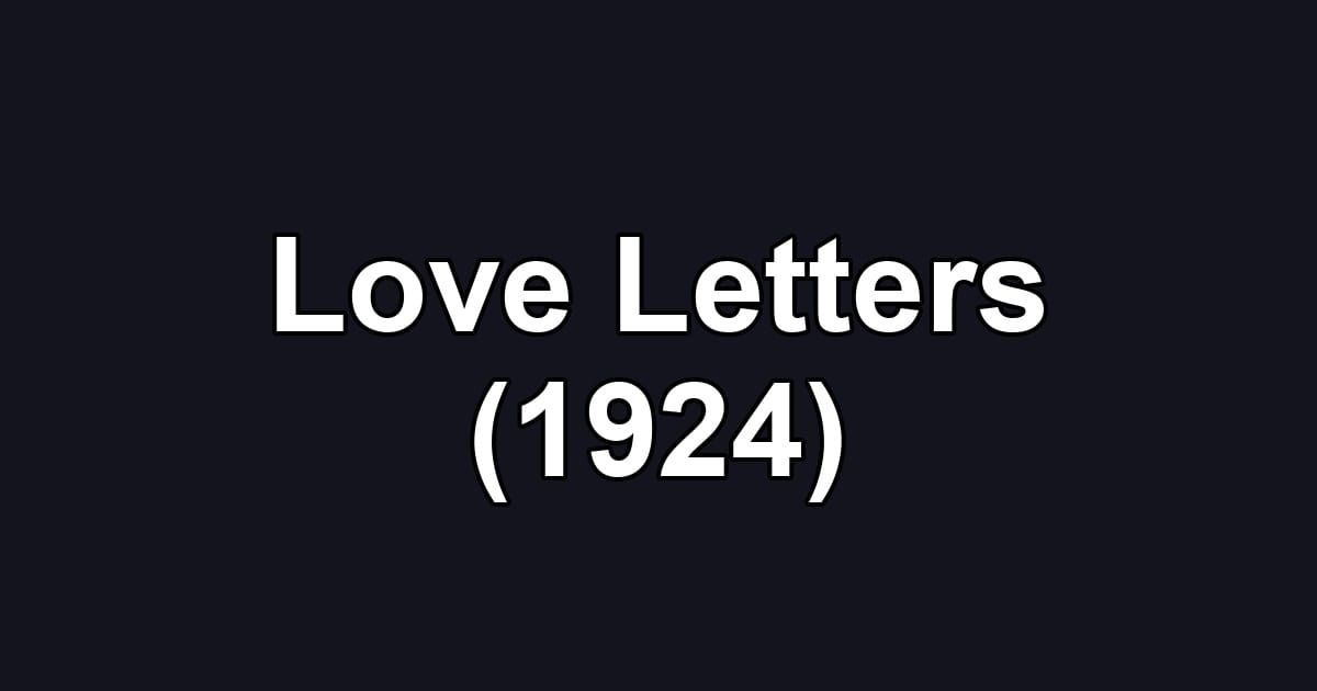 Love Letters (1924)