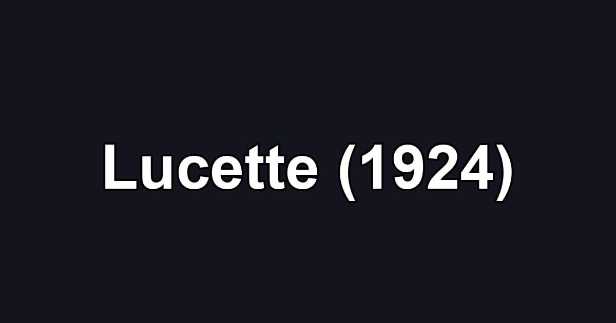 Lucette (1924)
