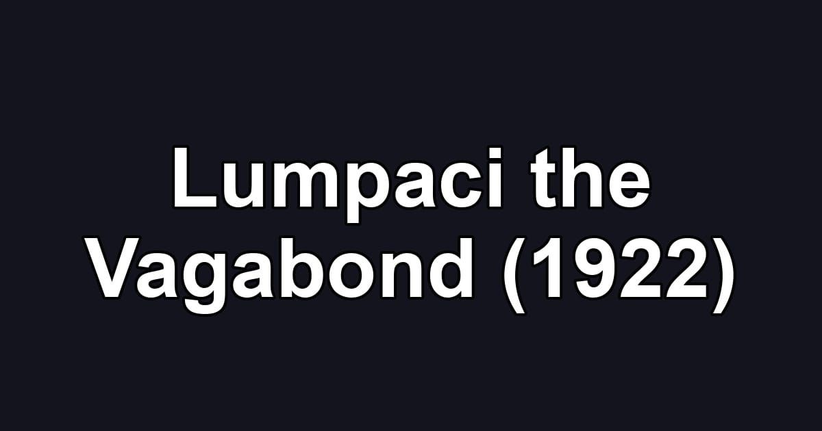Lumpaci the Vagabond (1922)