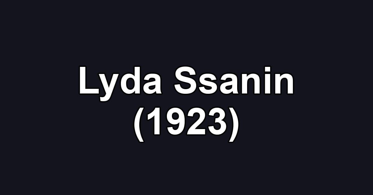 Lyda Ssanin (1923)