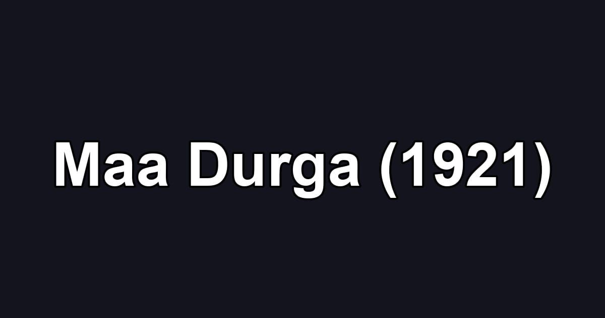 Maa Durga (1921)