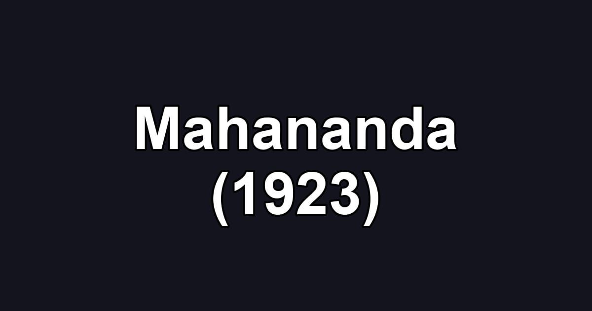 Mahananda (1923)
