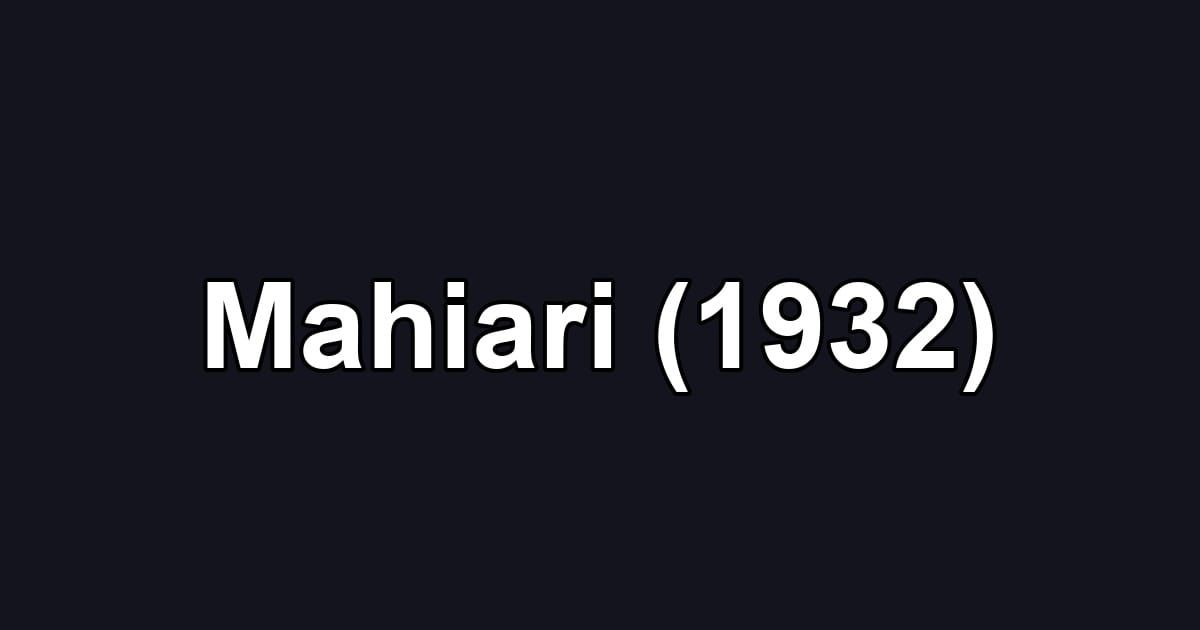Mahiari (1932)