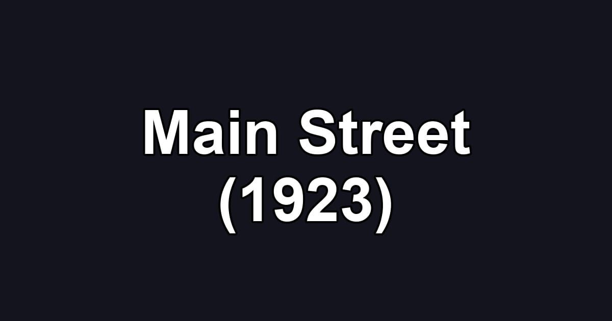 Main Street (1923)