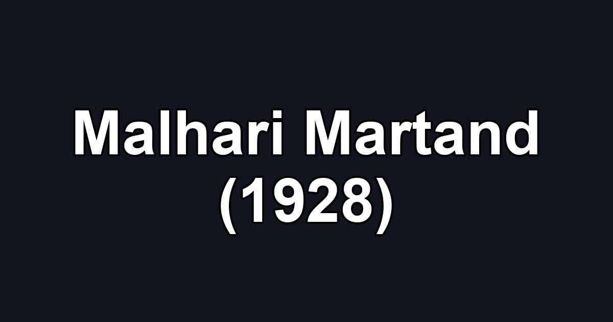 Malhari Martand (1928)