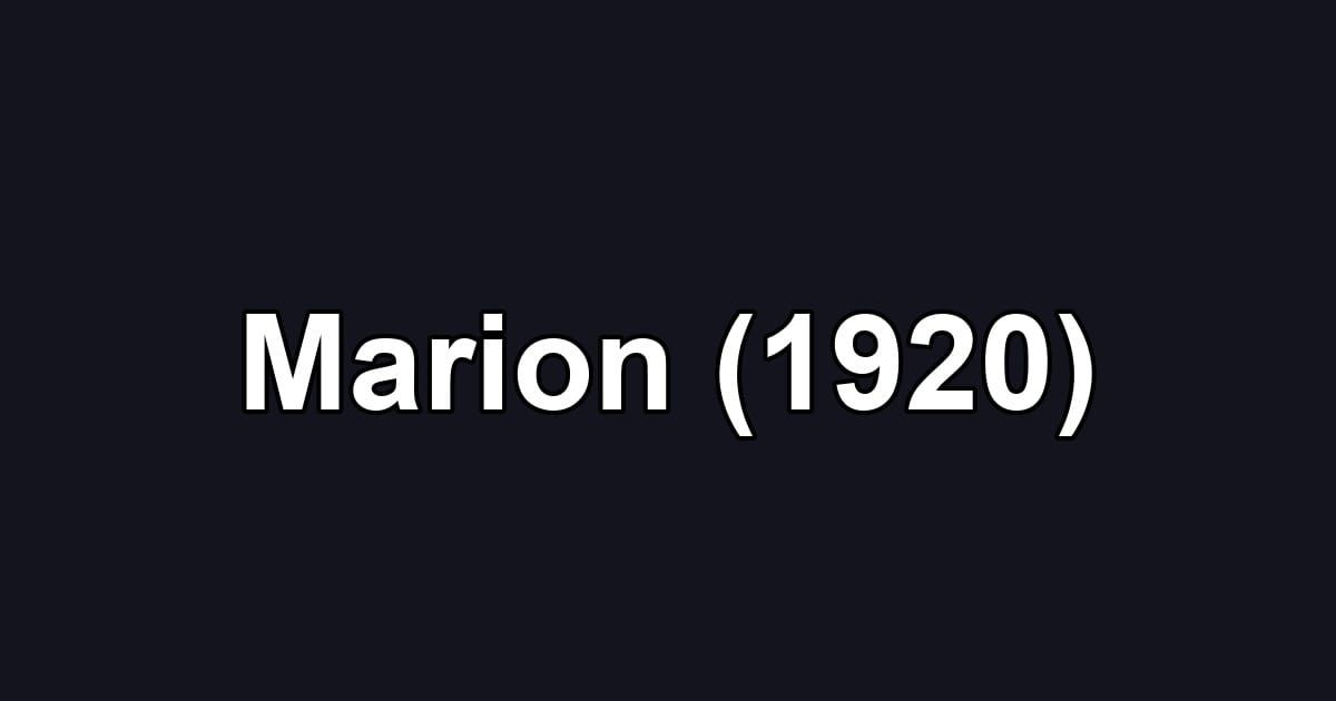 Marion (1920)
