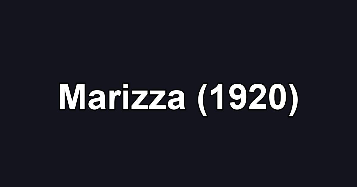 Marizza (1920)
