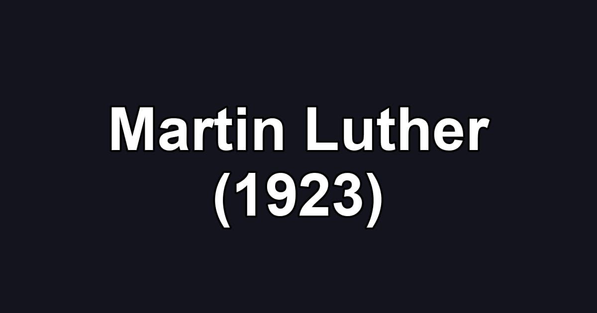 Martin Luther (1923)
