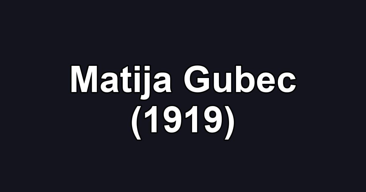 Matija Gubec (1919)