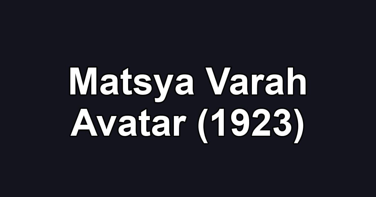 Matsya Varah Avatar (1923)