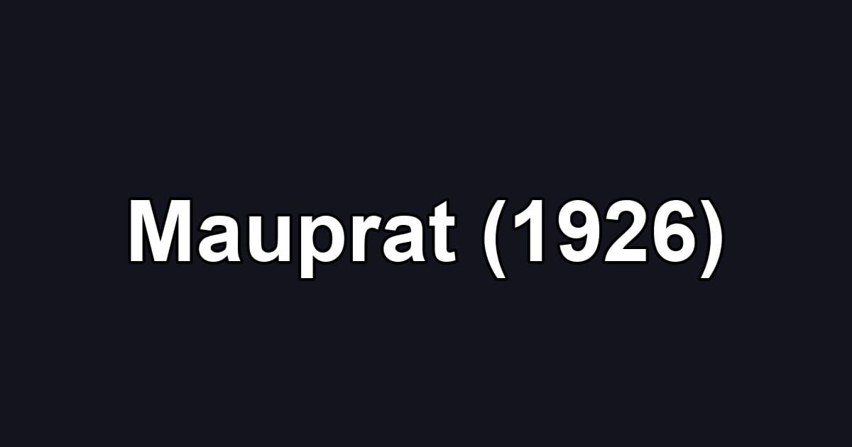 Mauprat (1926)