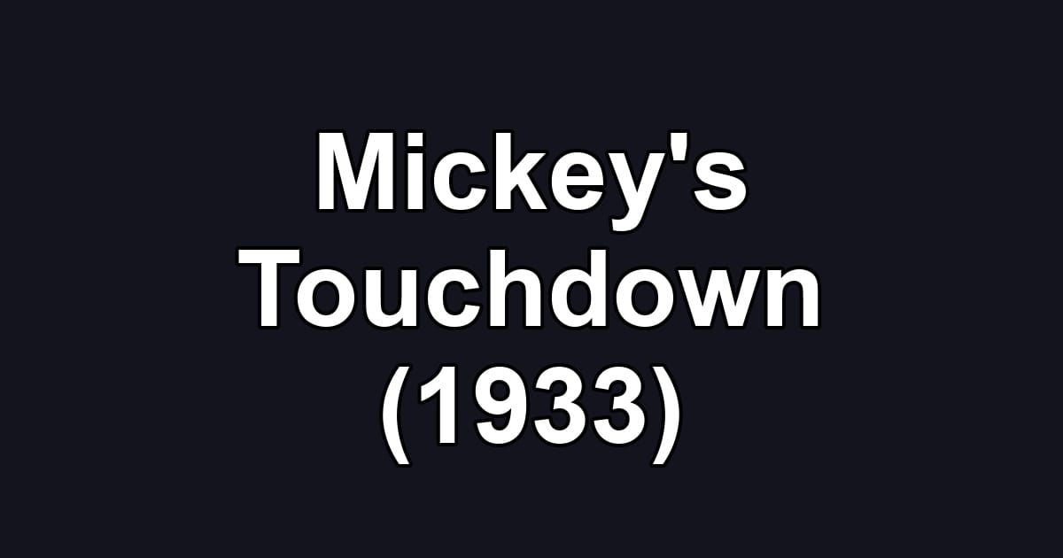 Mickey's Touchdown (1933)