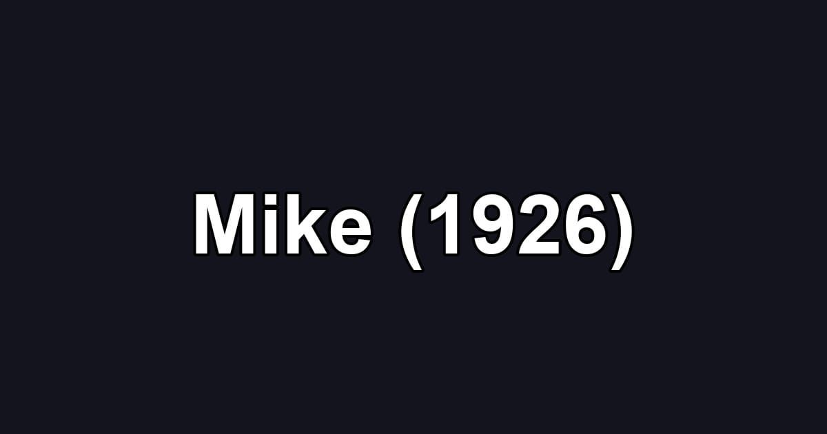 Mike (1926)