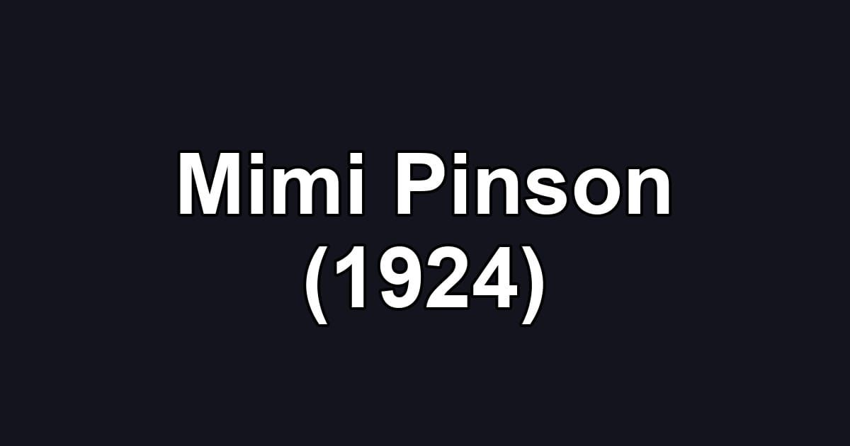 Mimi Pinson (1924)