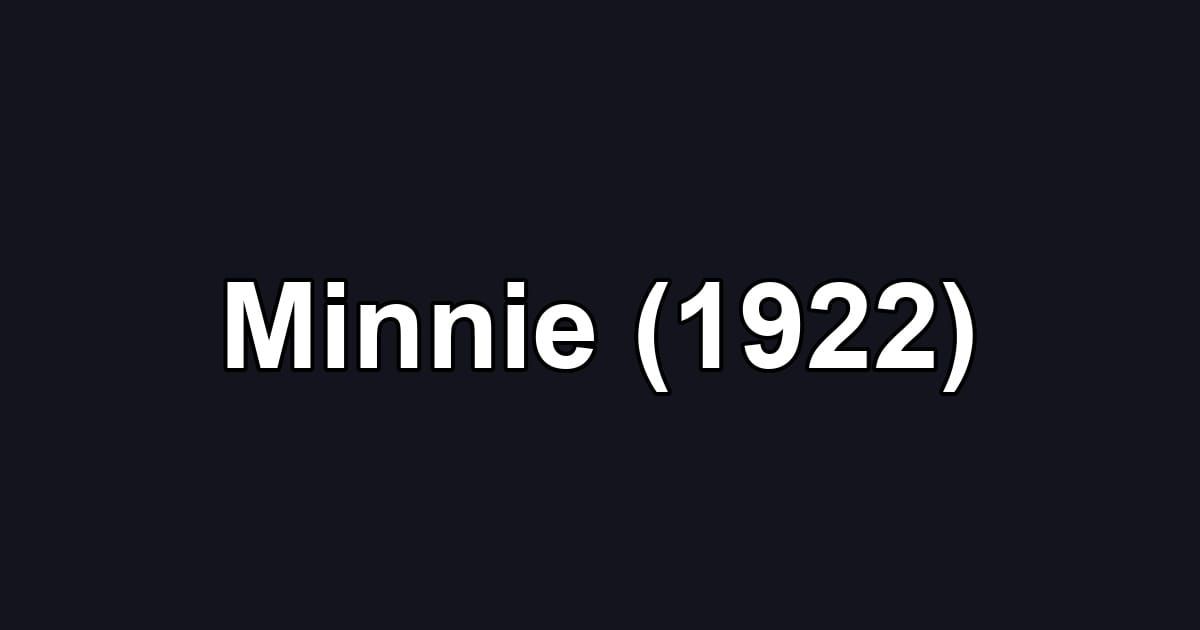 Minnie (1922)