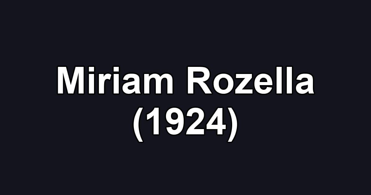 Miriam Rozella (1924)