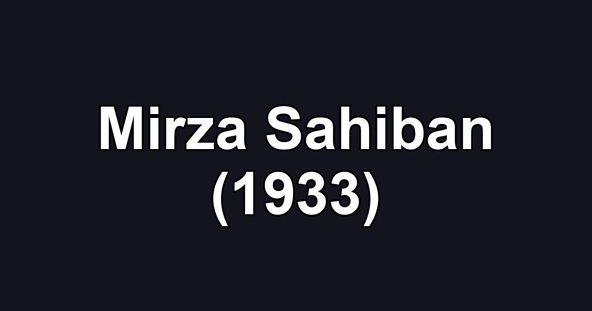 Mirza Sahiban (1933)