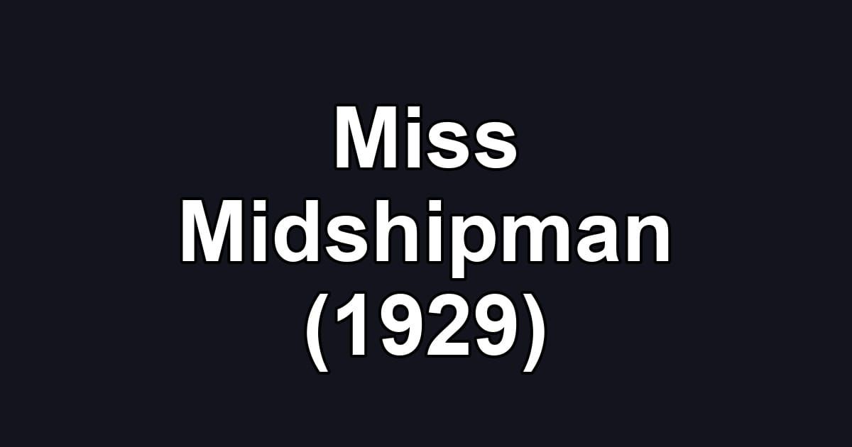 Miss Midshipman (1929)