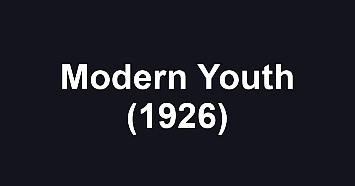 Modern Youth (1926)