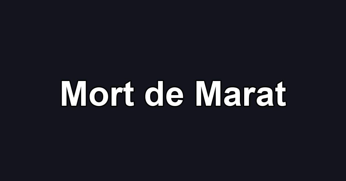 Mort de Marat