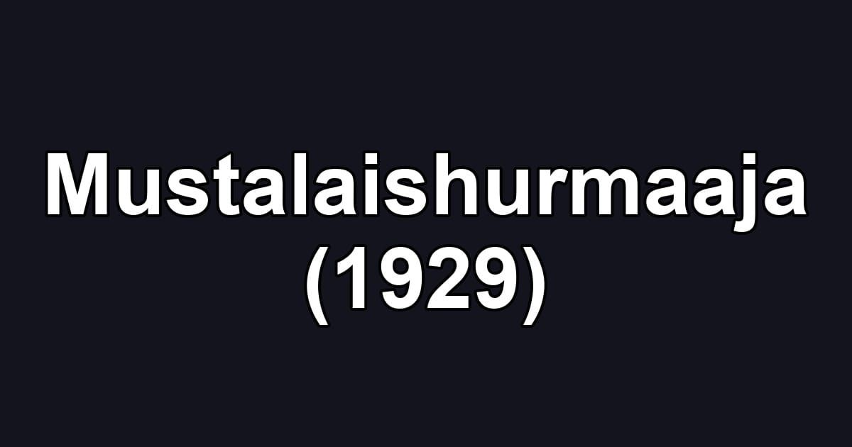 Mustalaishurmaaja (1929)