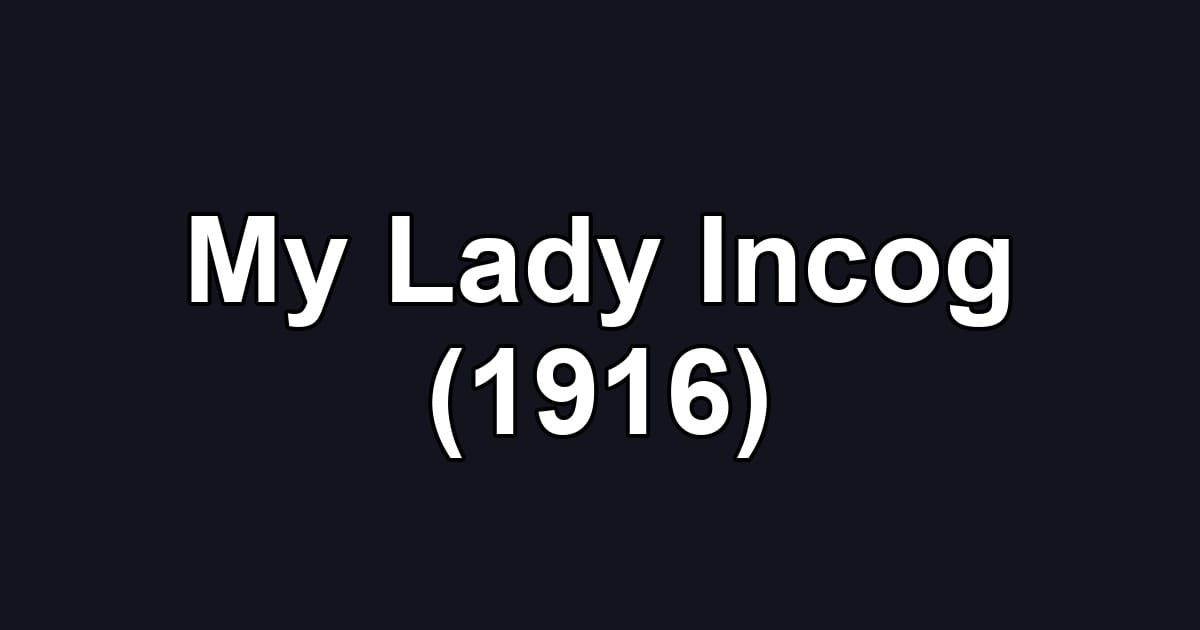 My Lady Incog (1916)