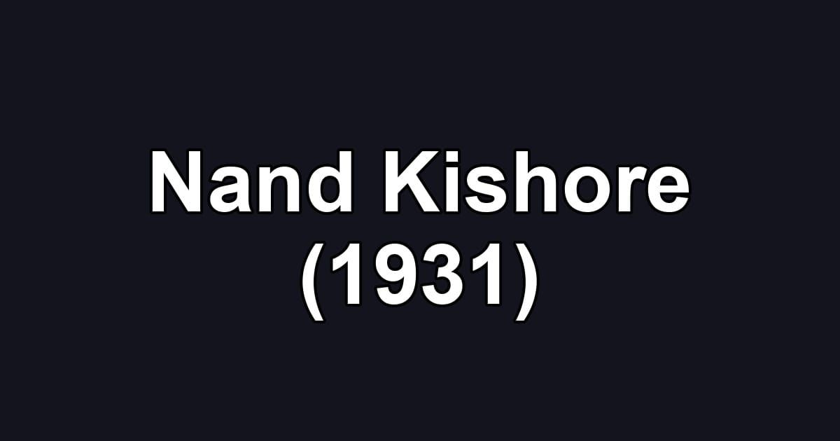 Nand Kishore (1931)