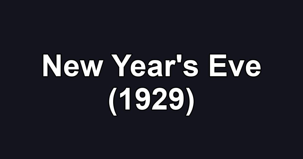 New Year's Eve (1929)