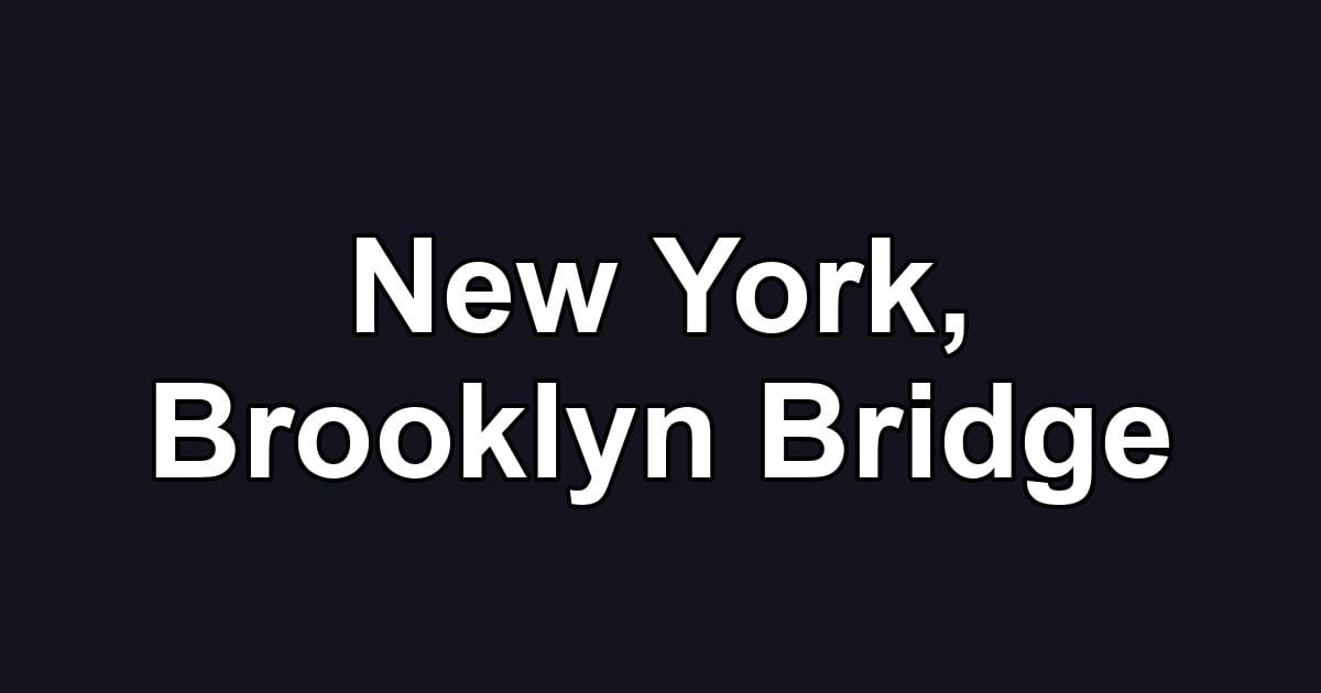 New York, Brooklyn Bridge