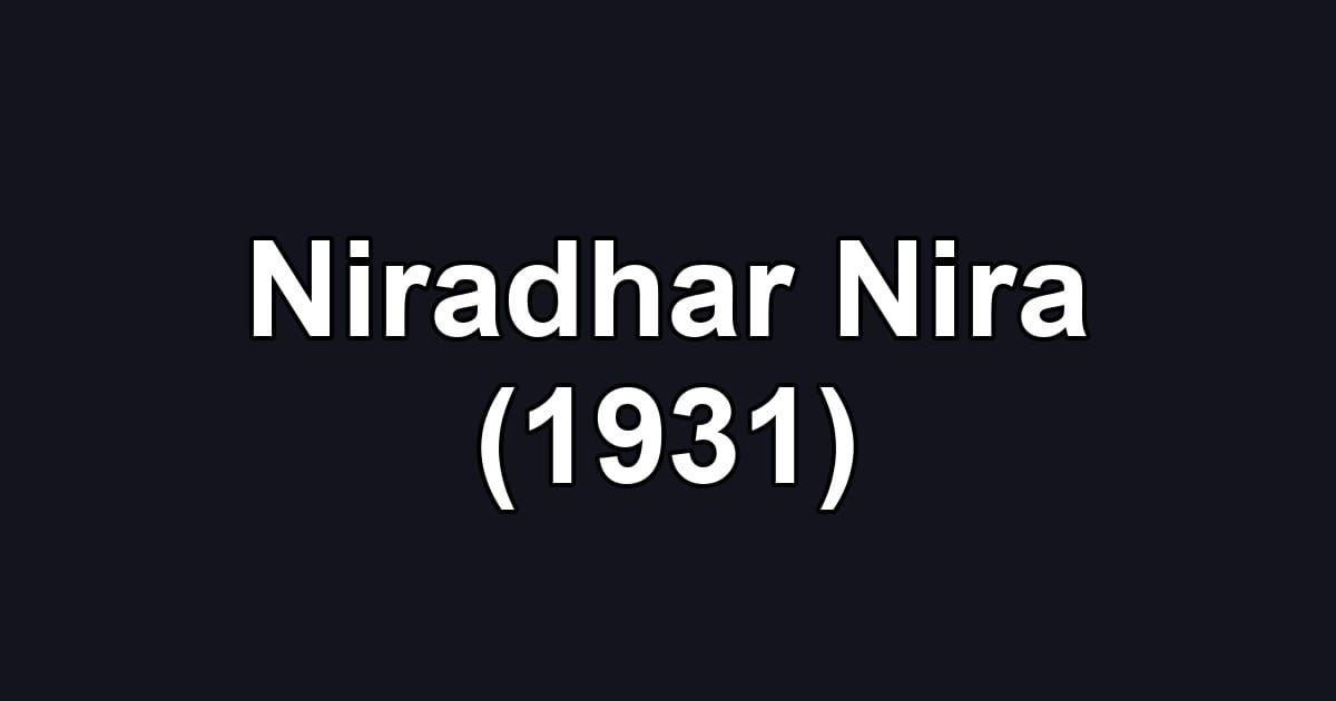 Niradhar Nira (1931)