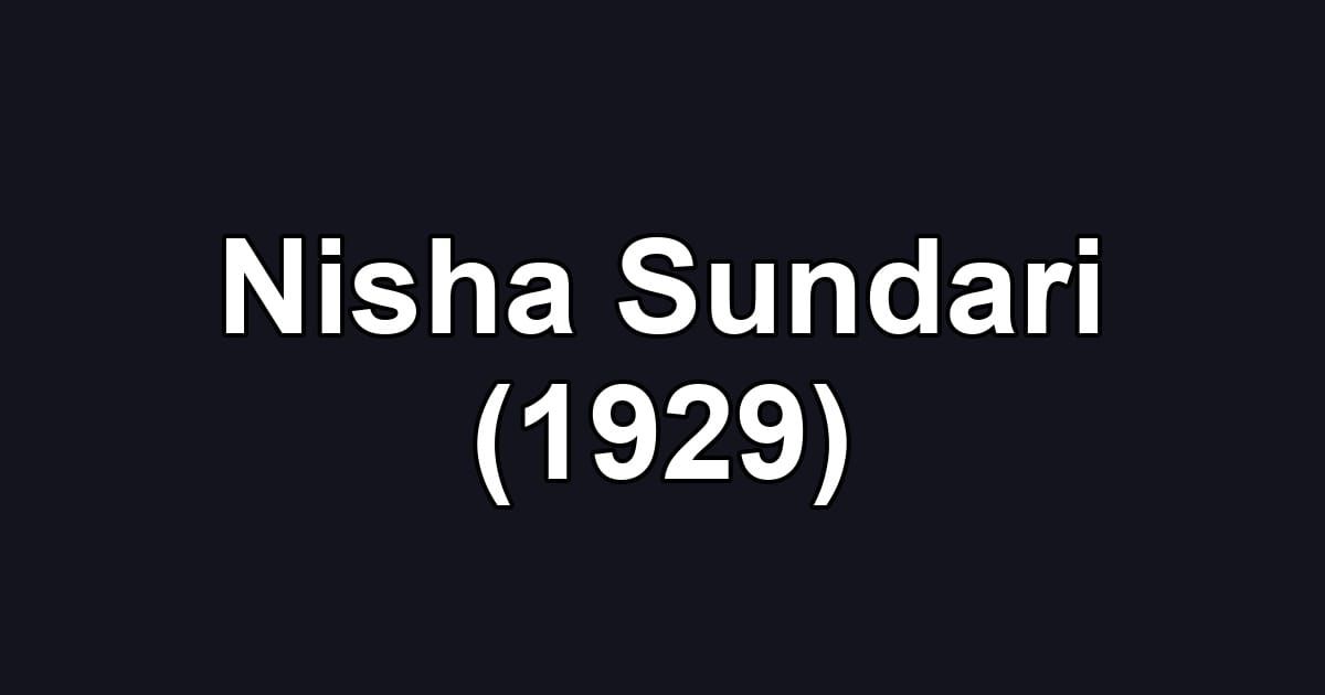 Nisha Sundari (1929)