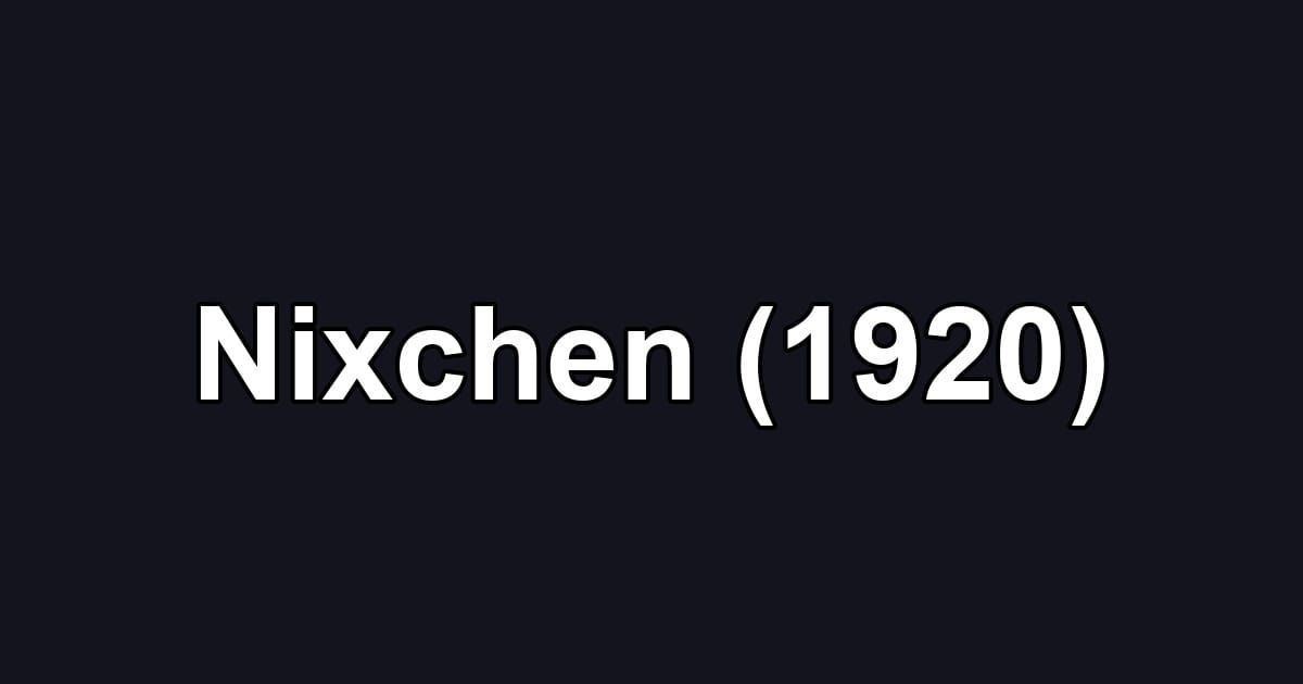 Nixchen (1920)