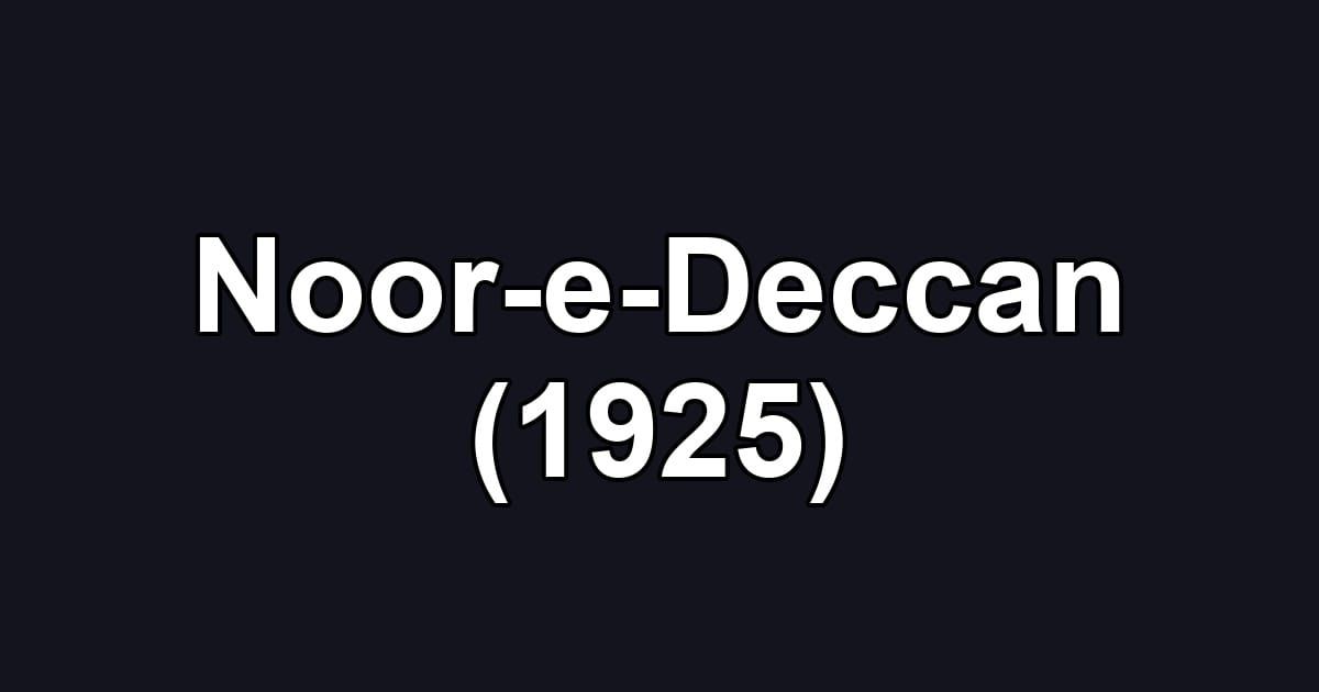 Noor-e-Deccan (1925)