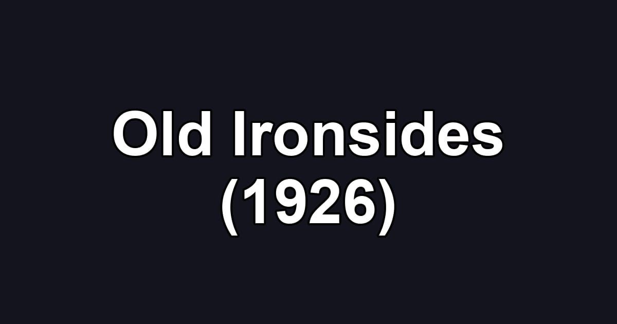 Old Ironsides (1926)