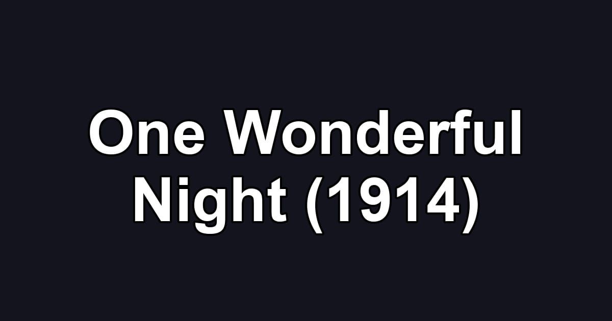 One Wonderful Night (1914)