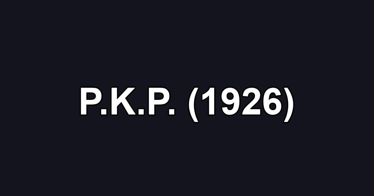 P.K.P. (1926)