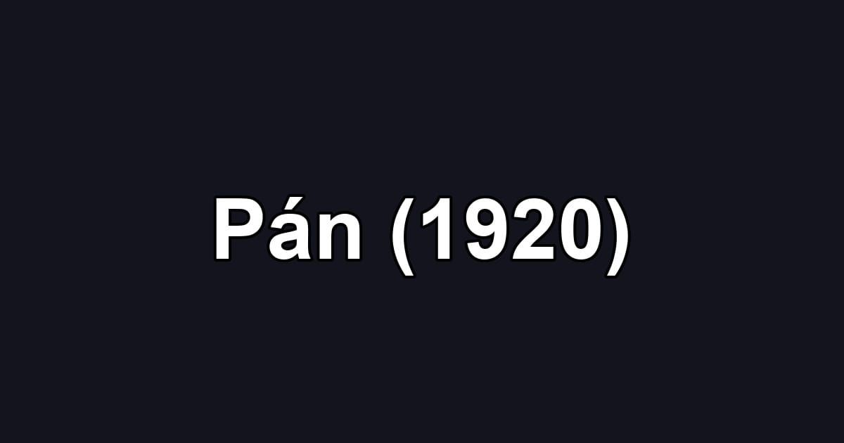 Pán (1920)