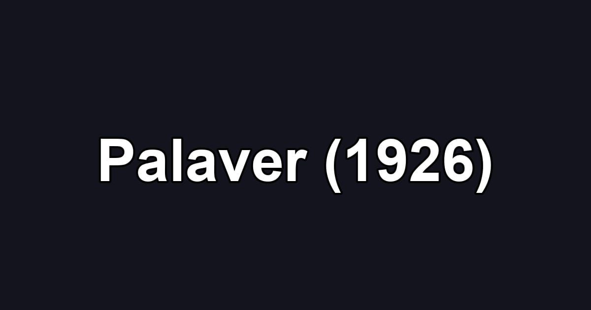 Palaver (1926)