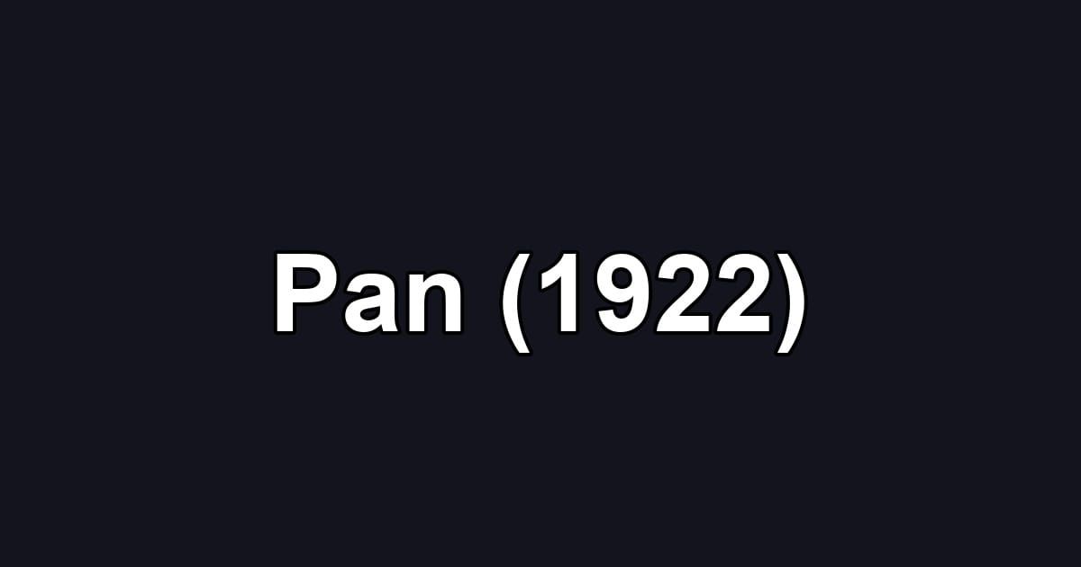 Pan (1922)